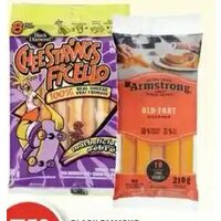 Black Diamond Cheestrings or Armstrong Cheese Snacks 