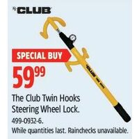 The Club Twin Hooks Steering Wheel Lock