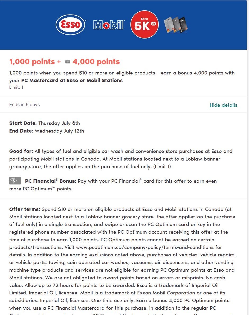 [Esso] Lava hot spend 10 get 5K PCO points YMMV Page 5