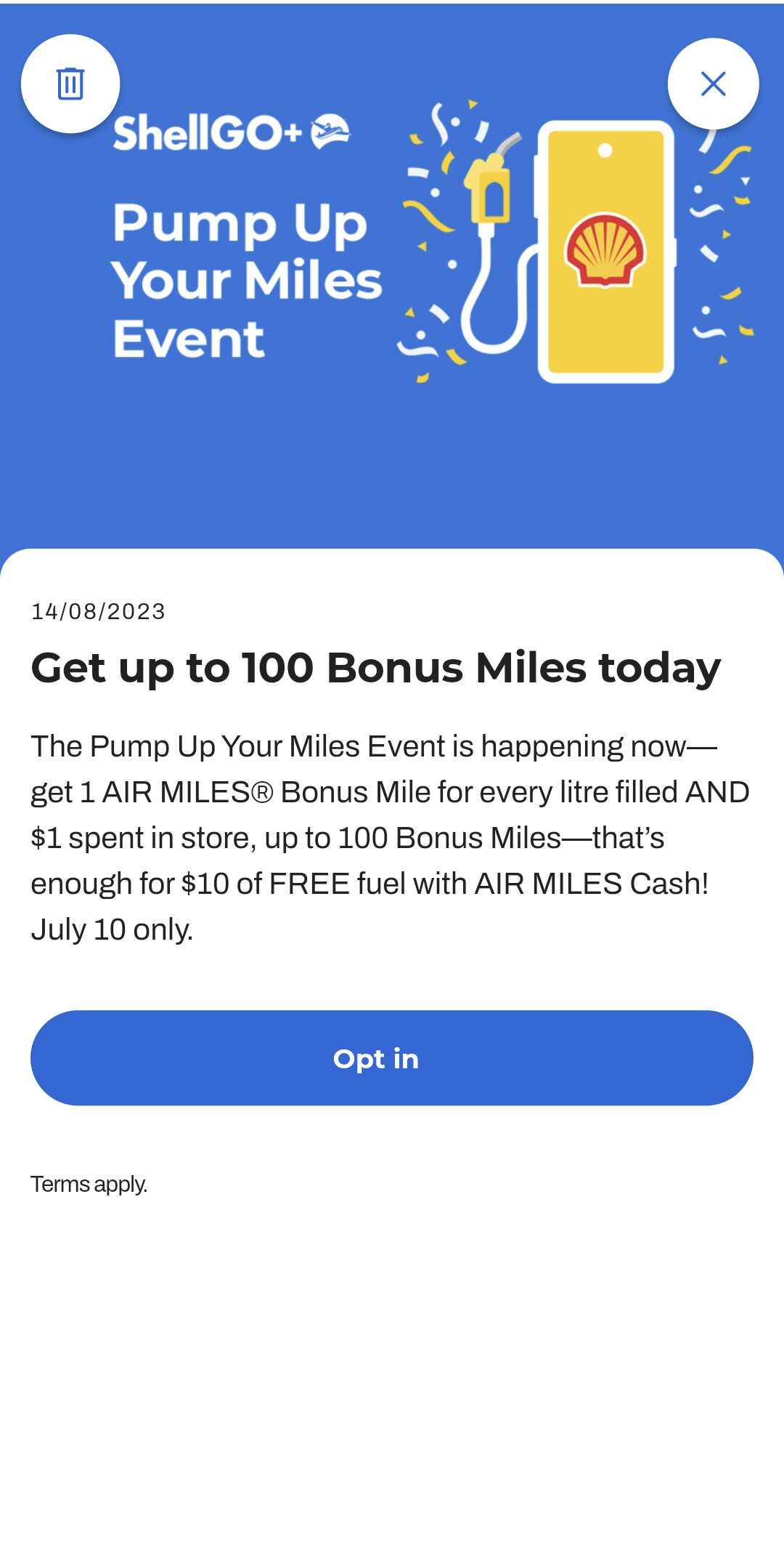 [Shell] Aug. 14: SIZZLING Summer Shell Go+ Bonus Day Again! 1 Bonus Air ...