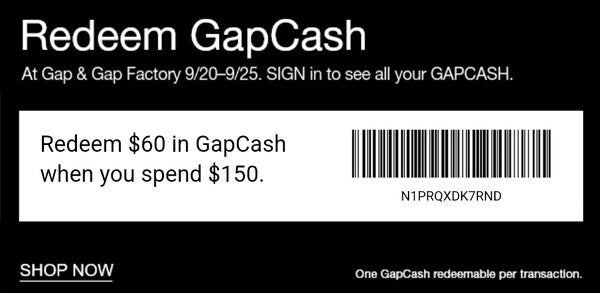 Gap] GapCash/Old Navy SuperCash - post your unwanted codes here