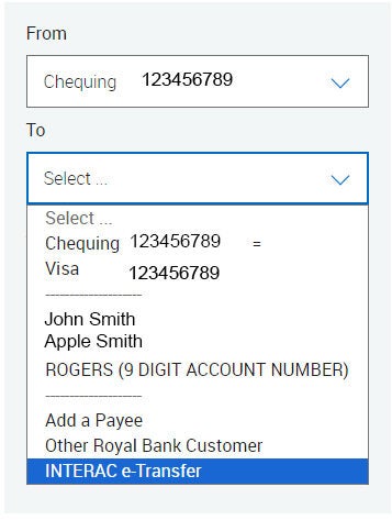 cannot send etransfer in RBC online banking - RedFlagDeals.com Forums
