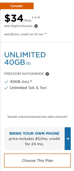 [Freedom Mobile] [Black Friday] BYOD $34 now for 40GB 5G - RedFlagDeals ...