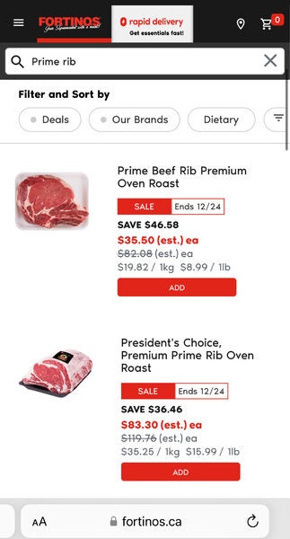[RCSS/Loblaws (ON)] RCSS-Dec.21-27 Striploin steak or roast $5.99/lb ...