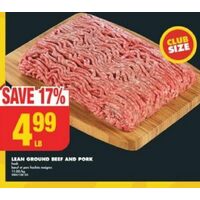 Lean Ground Beef and Pork