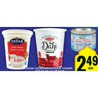 Cedar Halal or Phoenicia Yogurt, Khaas Halal or Dahi Nordex Cream