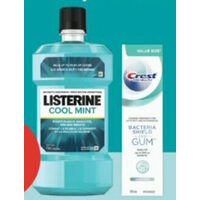 Crest Pro-Health Bacteria Shield and Gum Toothpaste, Oral-B Pulsar Battery Toothbrush or Listerine Mouthwash