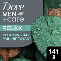 Dove Men + Care Relax Eucalyptus & Clear Oil 4-in-1 Plant Powered Cleansing Bar 