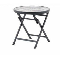 StyleWell Black Butterfly Print Folding Patio Side Table