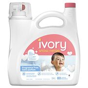 Ivory Snow Baby Laundry Detergent Liquid (Fragrance Free Hypoallergenic Detergent) 3.4 L/80 Loads (New ATL)