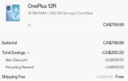 OnePlus 12R 16GB - $549.99 After Trade-in