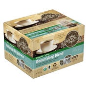Java World Organic Donut Shop Fairtrade Coffee K-Cup Pods, 120-count