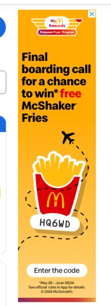 [Other] 2024/06/28 McDonalds Canada Frycons Contest [All Canada] - Page ...