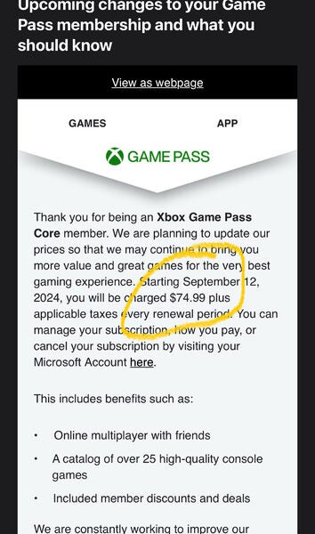 [Amazon.ca] Xbox Game Pass Core codes still available at $69 12 months ...