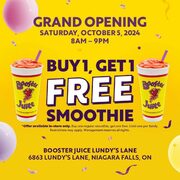 Niagara Falls - Oct 5. BOGO Booster Juice. 6863 Lundy's Lane