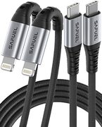 SAFUEL USB C to Lightning Cable, 2Pack 6.6ft $5.59 after 45% coupon