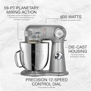 Cuisinart Precision Master Stand Mixer, 12 Speed, 6.5 Quart Stainless Steel Bowl, Silver - $234.66