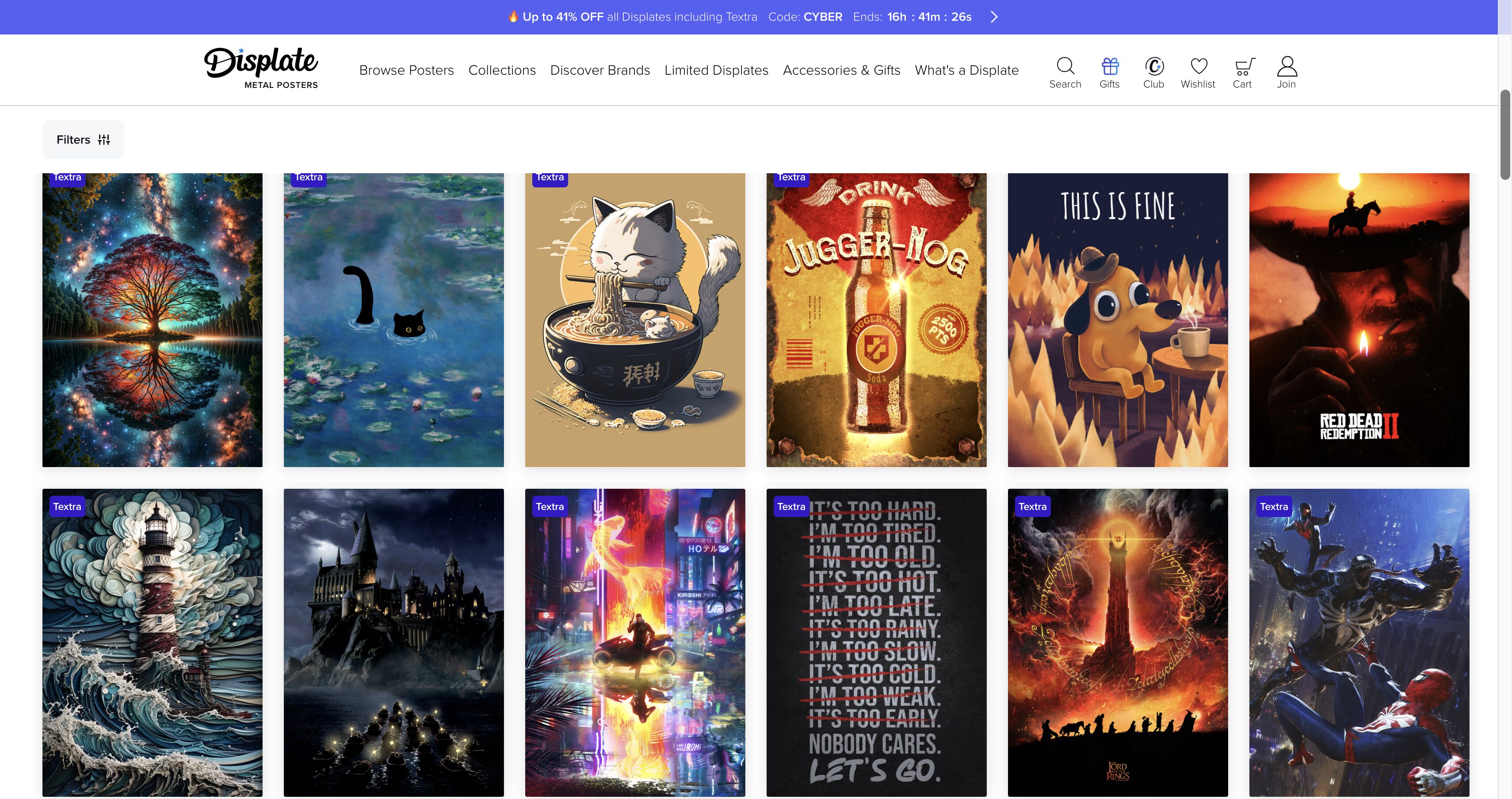 [Displate] Up To 41% Off Displate Metal Poster (Sticks To Wall w ...