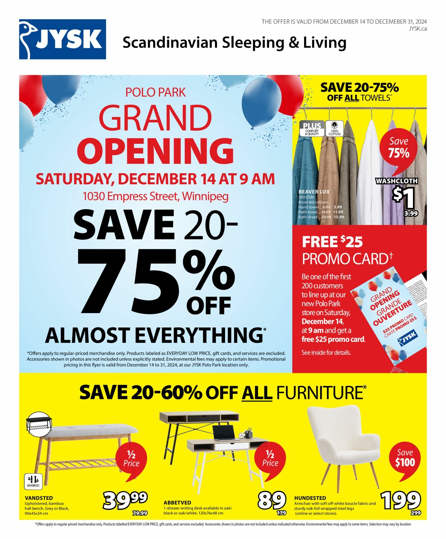 JYSK Weekly Flyer - Polo Park Grand Opening (MB)