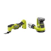 RYOBI 18V ONE+ Multi-tool and 5-inch Random Orbit Sander (Tools-Only) - $98