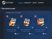 Points Shop - Free items: 3 Animated Stickers (Steam Lunar New Year 2025)