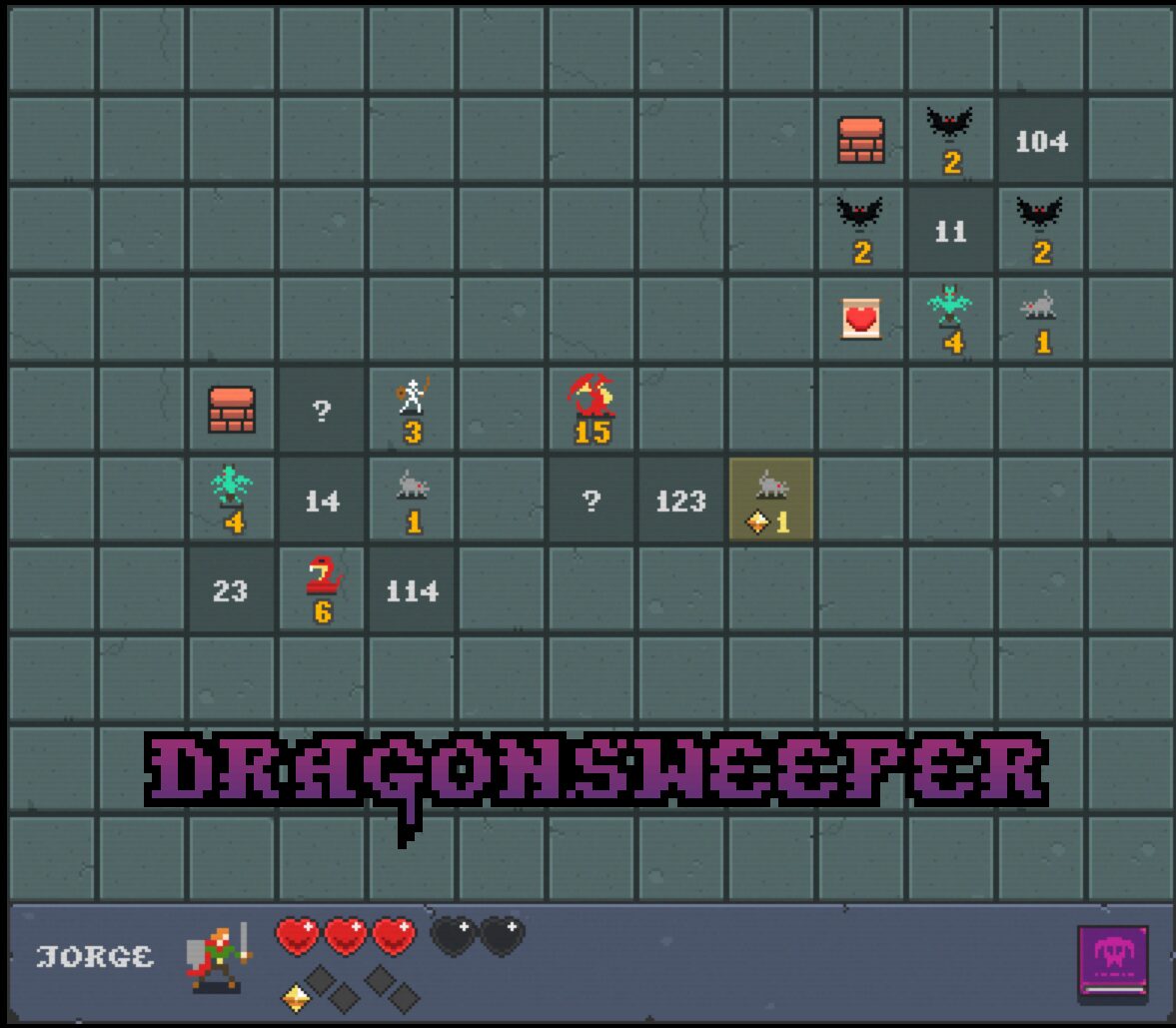 [itch.io] (HTML5) Dragonsweeper (roguelike Minesweeper game ...