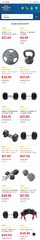 As low as 50¢/lb on Weider dumbbells