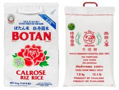 Botan Calrose sushi rice 8kg or Ox Head fragrant rice 7kg, $17.97