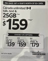$159 25GB 5G+ $179 40GB 5G+ New Annual Plans (Unlimited Talk/Text)