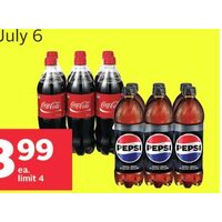 Cocoa-Cola or Pepsi Regular or Diet 
