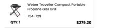 Weber Traveler Grill – $319 + Shipping (Rogers WE MC Only) + 10% CB