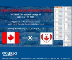 Select Caribbean celebrity cruises at par