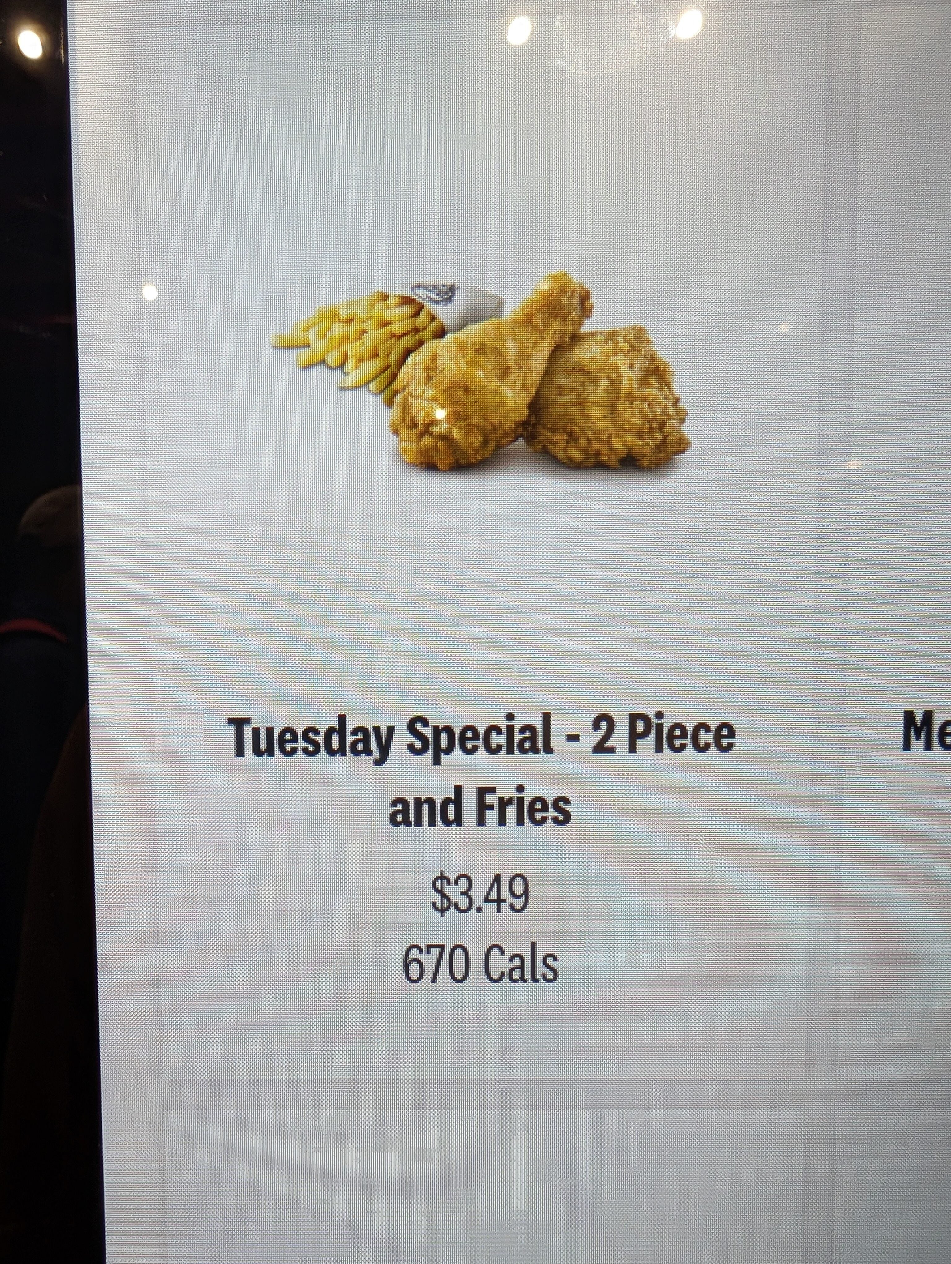 [KFC] Tuesday Special: 2 Pieces Meat + Fries $3.49 (Montreal Downtown ...