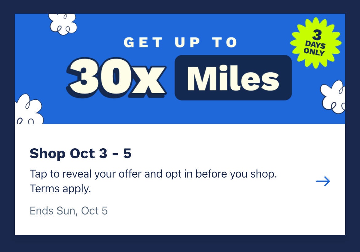 [Blue Rewards] Multiply Your Miles: 15x to 30x from Oct 3 to 5 ...