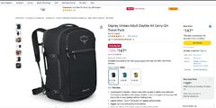 Osprey Carry-On Backpack $148 (Reg $180)