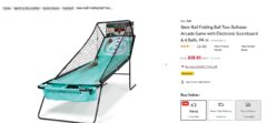 Skee-Ball Folding Ball Toss Bullseye Arcade Game with Electronic Scoreboard $39.93 (reg. $179.99) In Limited Stores
