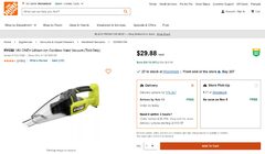 18V ONE+ Lithium-Ion Cordless Hand Vacuum (Tool-Only) $29.88 Reg $49.98 (Free Shipping)