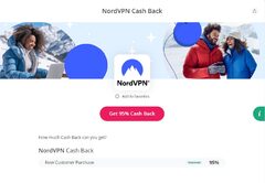 Nord VPN 95% Cash Back