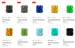 Anycubic Black Friday Filament/Resin Sale -- 20 Types of 20KG Filament/Resin from $11.80/KG
