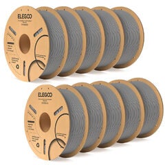 ELEGOO PLA Filament 10 kg bundle (Grey & Black) + Free Shipping - $119.70