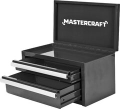 Mastercraft Mini Toolbox with 2 Drawers, Black $15