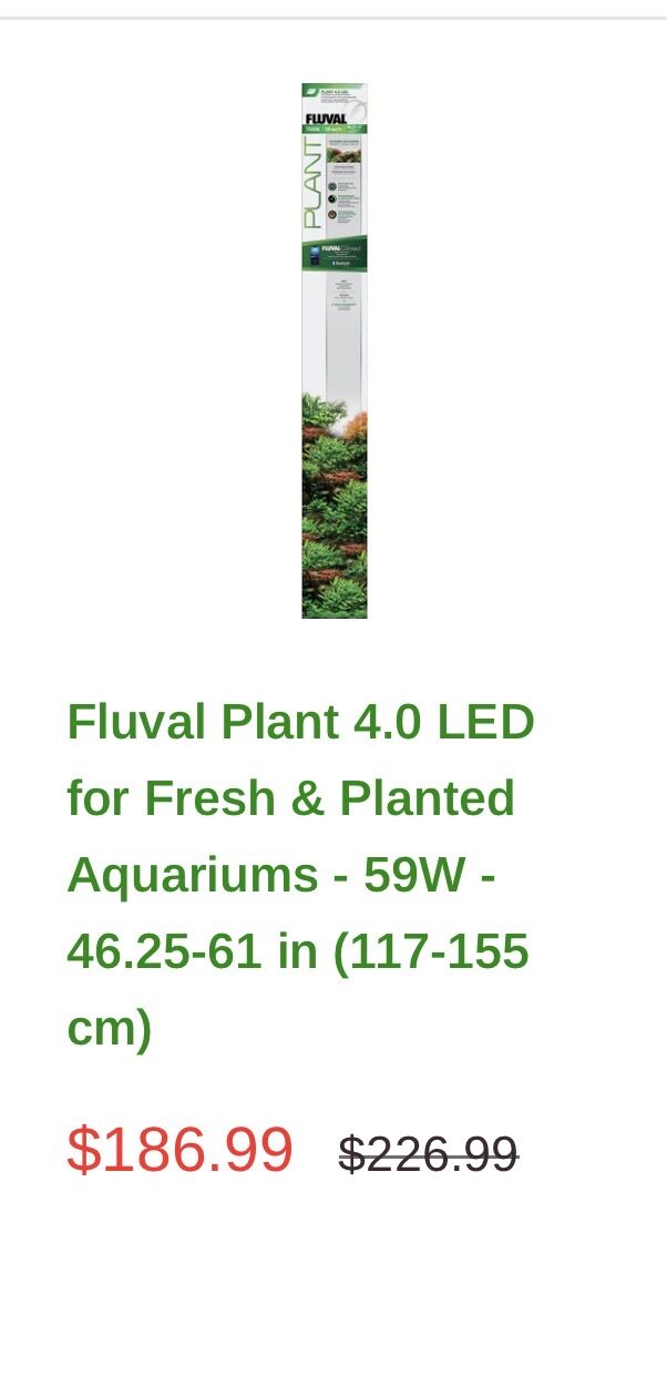 Phil???s Pets] Fluval Plant 4.0 Aquarium lighting (35-46/46-61 @$190) PM  PetSmart or Big Als - RedFlagDeals.com Forums