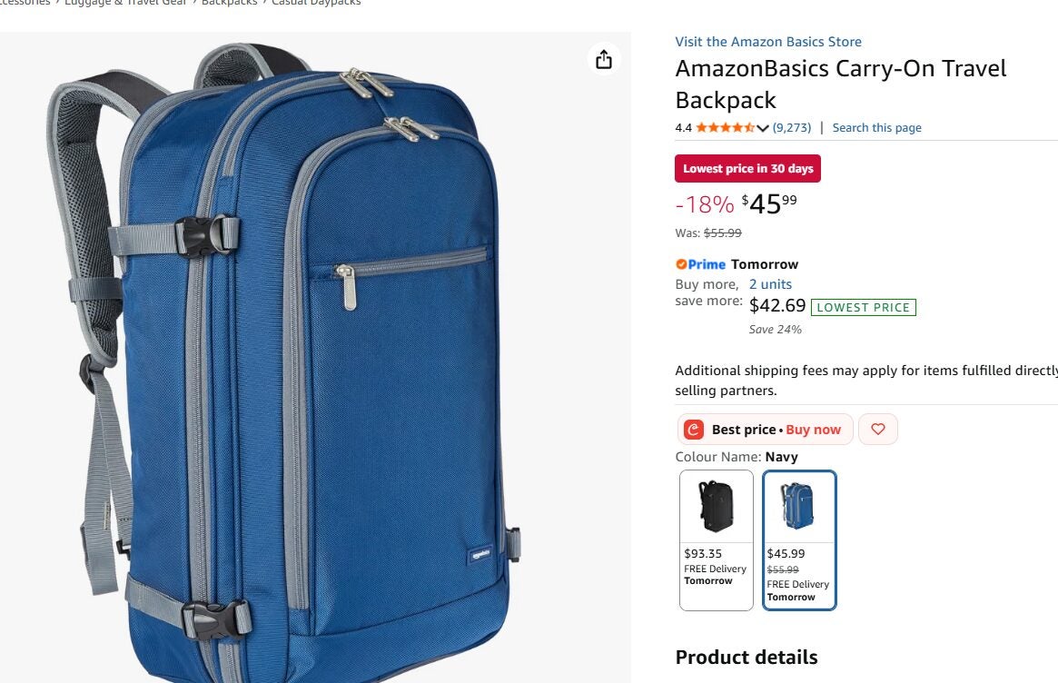 amazonbasics carry-on travel backpack blue Amazon.ca] Osprey Daylite Expandable 26+6 Pack - BLACK (97.50$) Camouflage snap hook for securing Timbuk2 Backpacks & Packs Color:Oatmilk