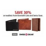 Wallets from Kenneth Cold and Swiss Gear - 30% off