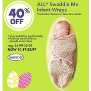 All Swaddle Me Infant Wraps - $10.17 - $23.97 (40% off)