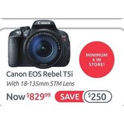 Canon EOS Rebel T5i Camera w/ 18-135mm STM Lens - $829.99 ($250.00 off)