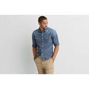 Aeo Chambray Button Down Shirt - $25.80 ($38.70 Off)