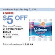 Cashmere Premium 2-ply Bathroom Tissue - $14.99 ($5.00 off)