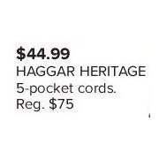 Haggar Heritage 5-Pocket Cords - $44.99
