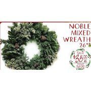 Noble Mixed Wreath 26" - $35.00